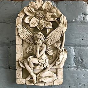 Stone Plaque Fairy Sunflower