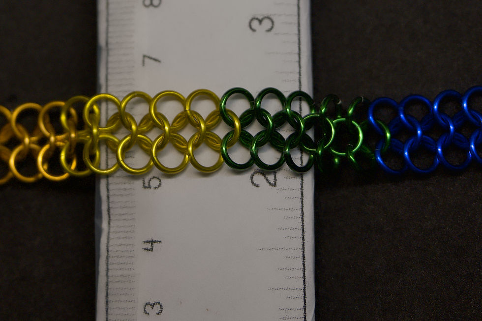Thumbnail: Euro Rainbow Chainmaille Bracelet