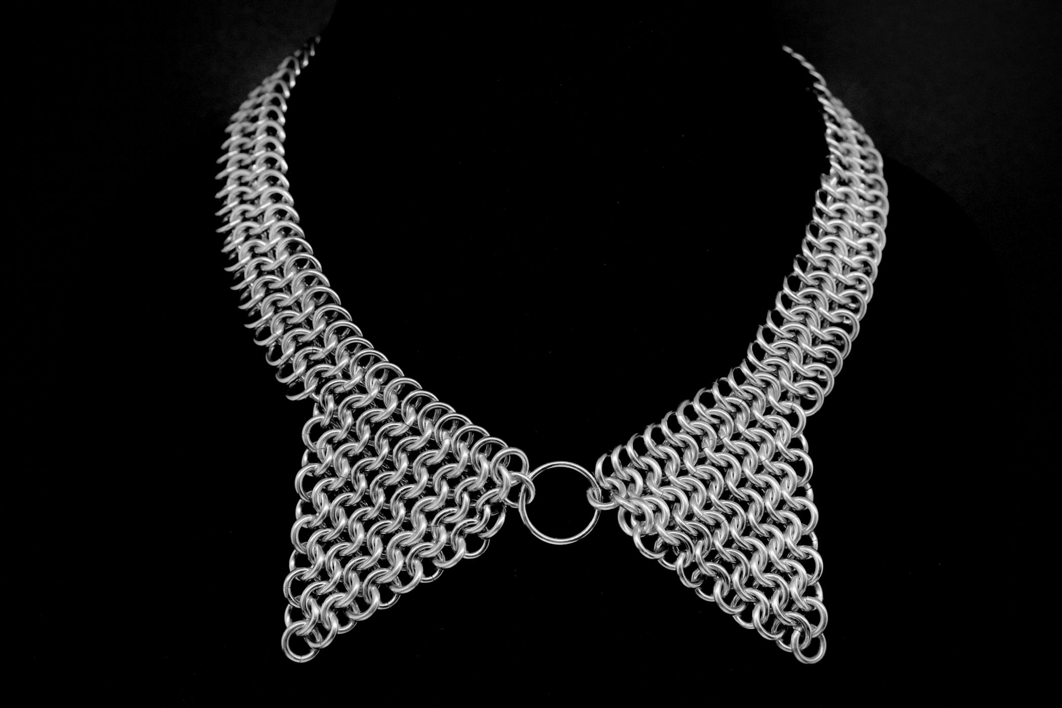 Stainless Steel Bowtie Chainmaille Necklace