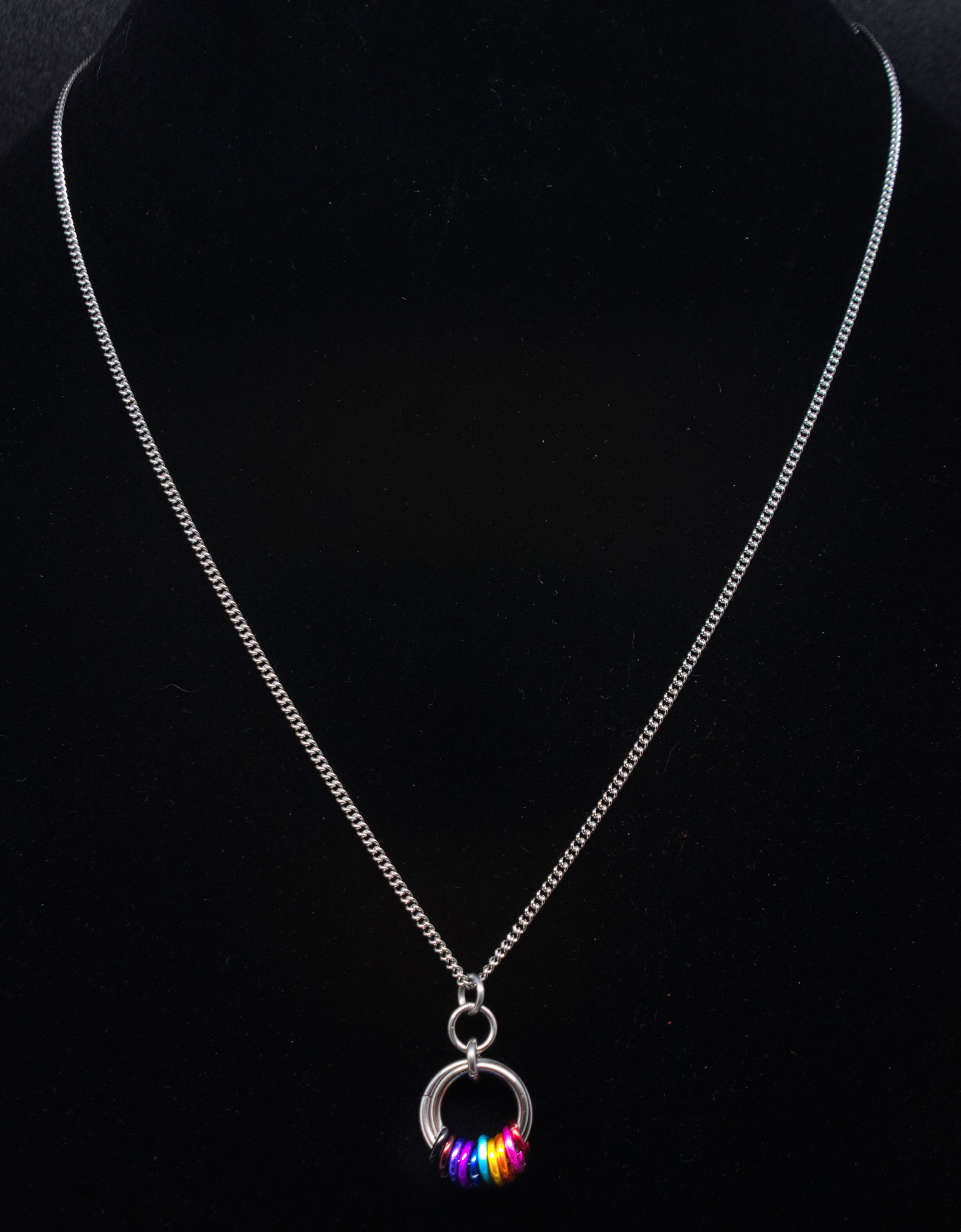 Rainbow Chainmaille Necklace