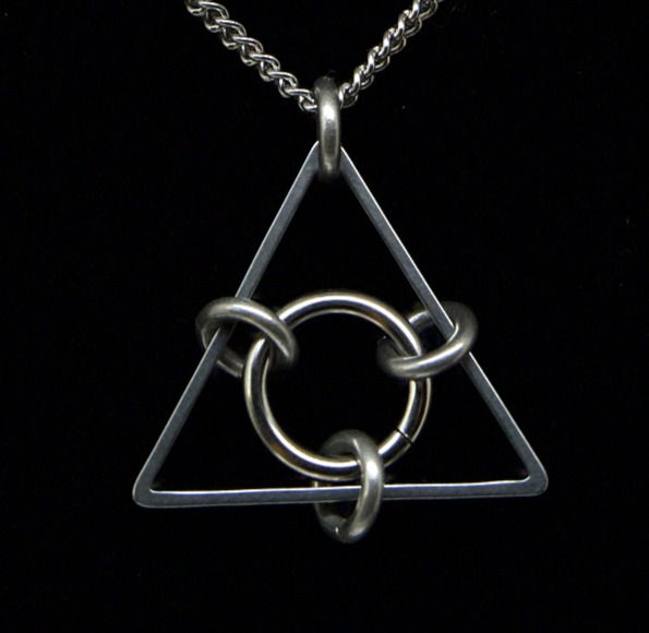 Thumbnail: Circle in Triangle Necklace