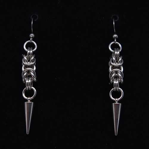 Byzantine Spike Chainmaille Earrings