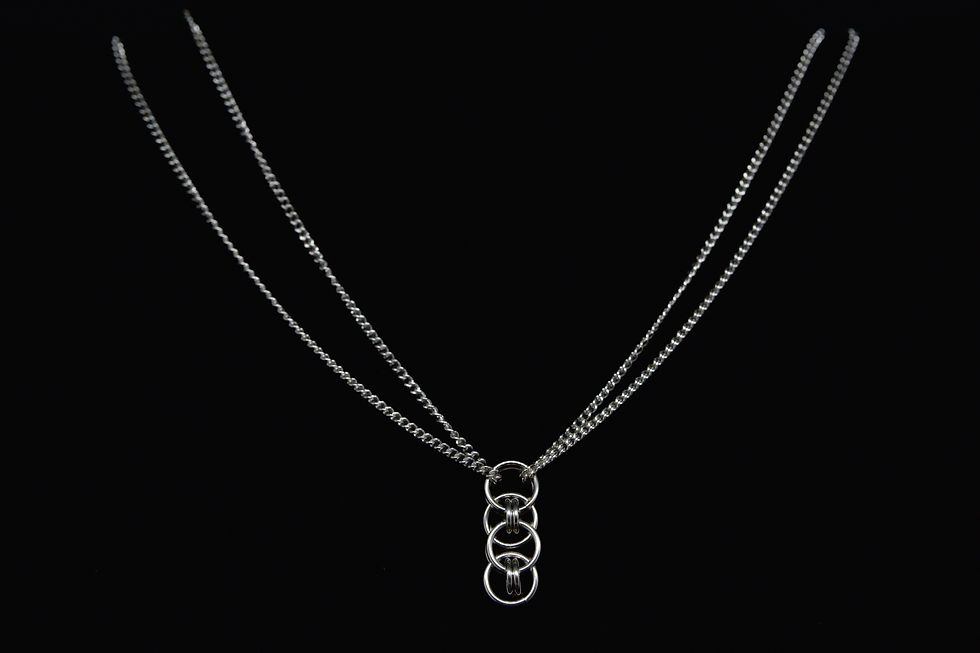 Helm Pendent Chainmaille Necklace