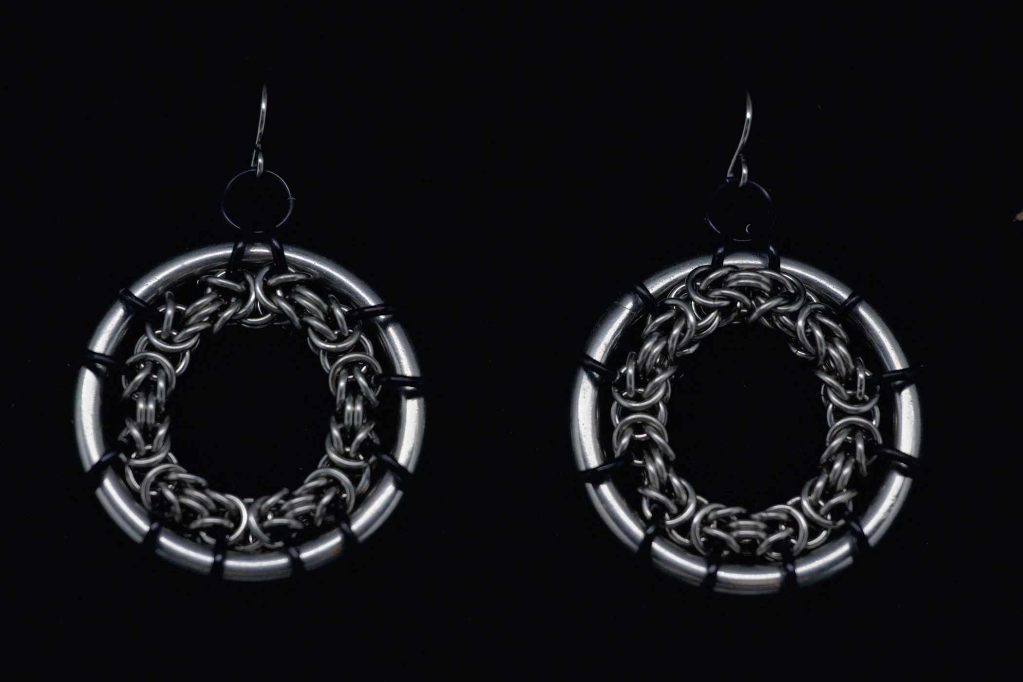 Byz Circle Chainmaille Earrings