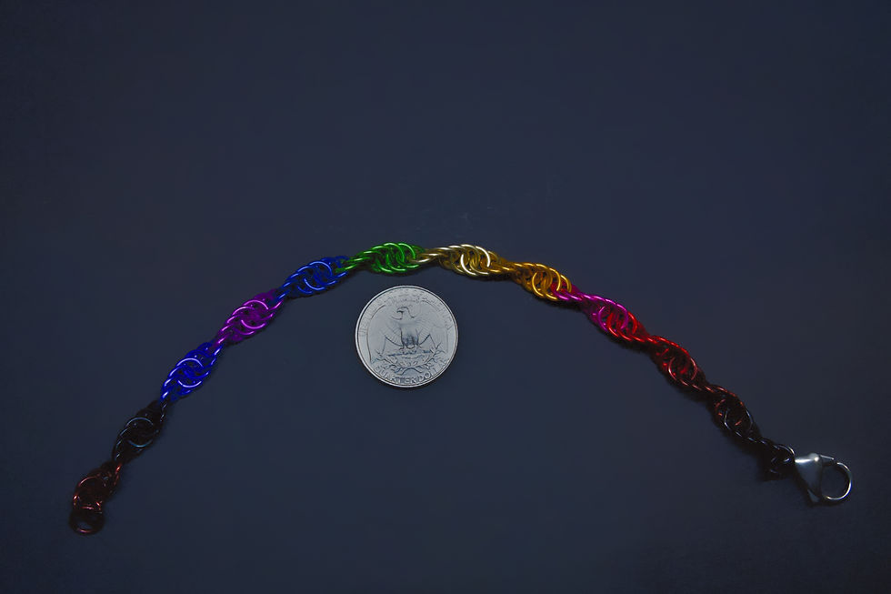 Thumbnail: Spiral Chainmaille Necklace (Different colors available)
