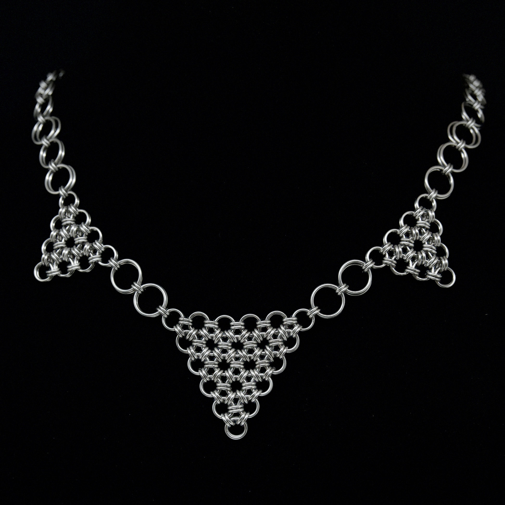 3 Japanese Triangle Chainmaille Necklace