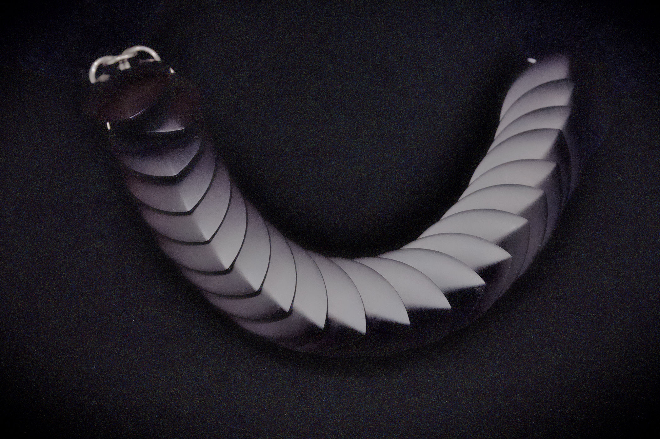 Black Dragonscale Chainmaille Necklace