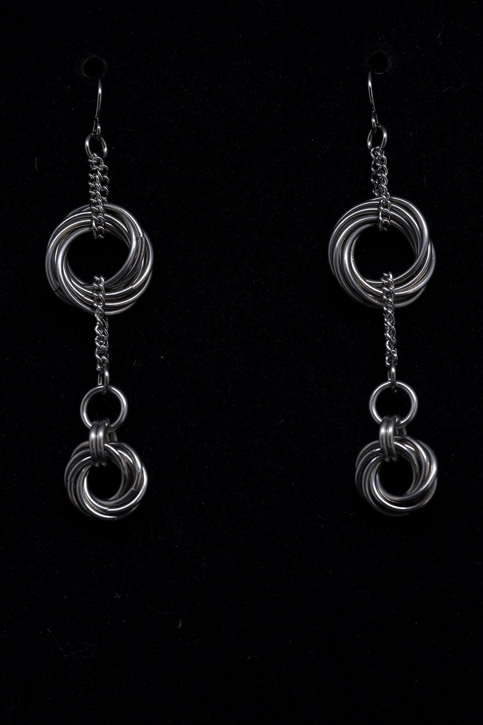 Double Rosette Chainmaille Earrings