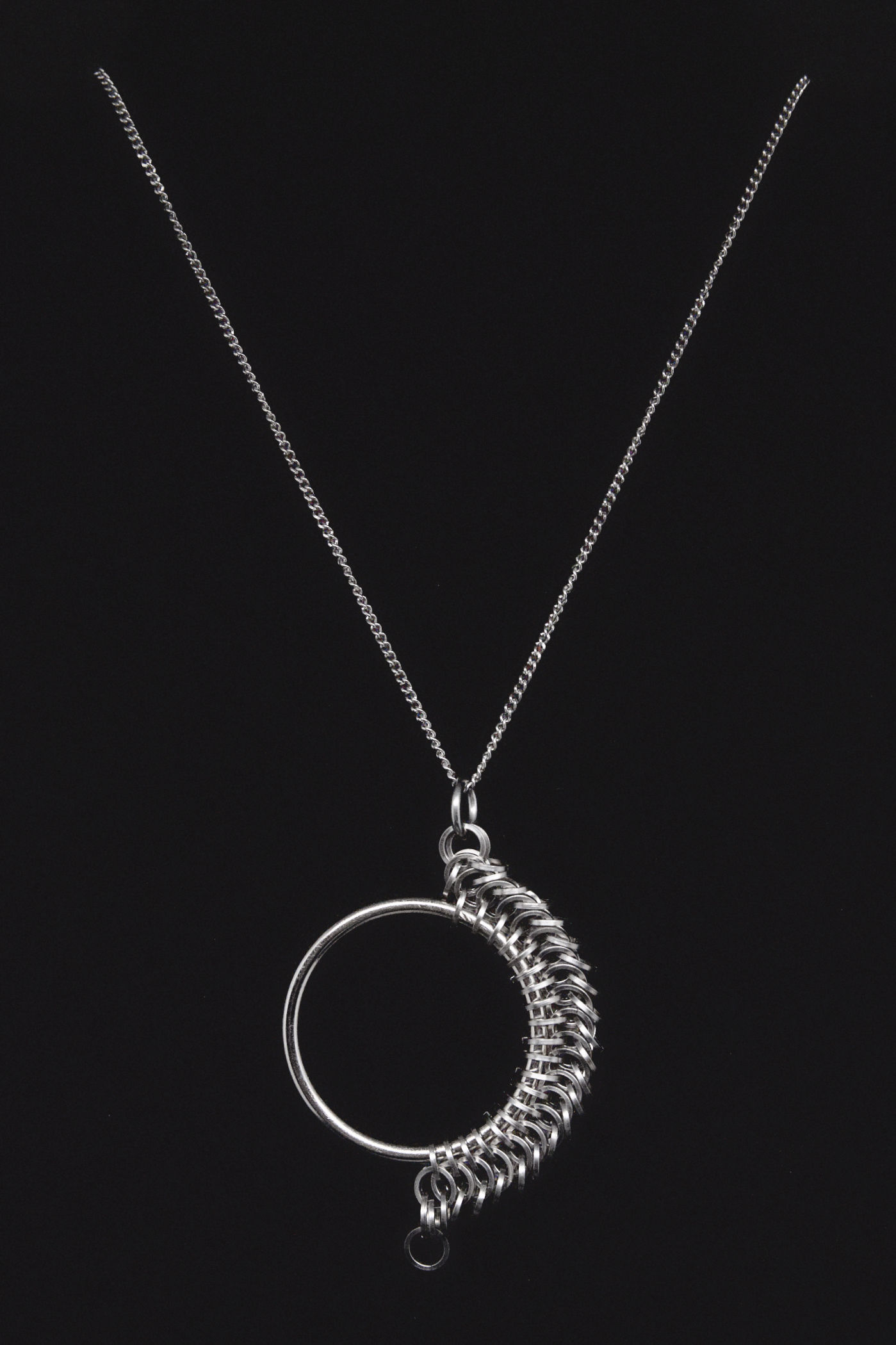 Half Circle Box Chainmaille Necklace