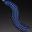 Thumbnail: Blue and Stainless Steel 4 in 1 Chainmaille Bracelet