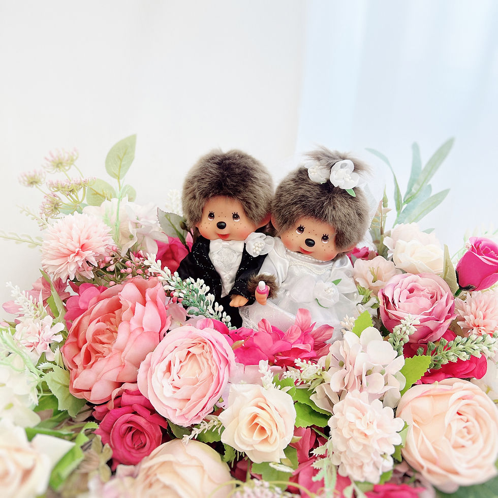 Bossy Pink Wedding Car Hood Deco