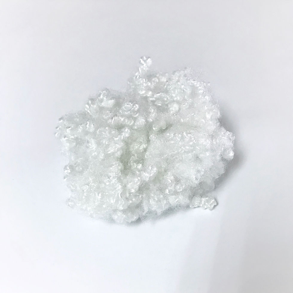 7D x 64mm HCS hollow conjugated siliconized recycled white fiber