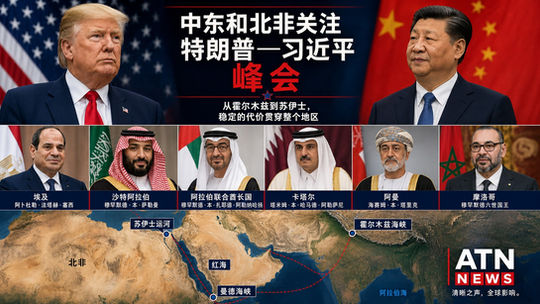 中东和北非关注特朗普与习近平峰会,真正关心的是地区压力点:霍尔木兹海峡、曼德海峡、红海、苏伊士运河、海湾安全、能源市场,以及中国不断扩大的经济影响力。对这一地区而言,稳定不是口号,而是维持贸易、能源流动和国家利益的现实代价。