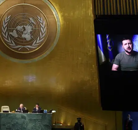 In Rousing Speech, Zelenskyy Takes Ukraine’s Case to U.N. Assembly