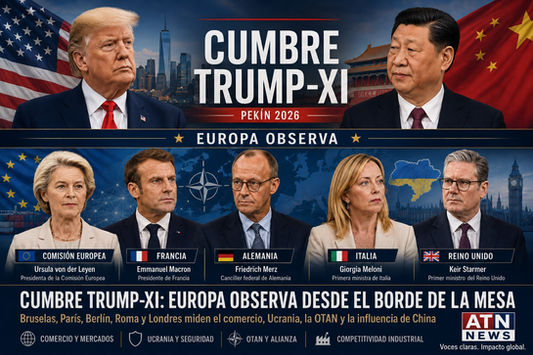 Europa observa la cumbre Trump-Xi a través del comercio, Ucrania, la OTAN y la influencia de China. Para Bruselas, París, Berlín, Roma y Londres, la pregunta es si la diplomacia reduce tensiones o traslada el costo a Europa.