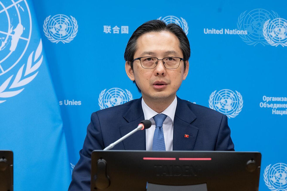 Ambassador Do Hung Viet of Viet Nam, president of the 2026 NPT Review Conference, briefs reporters at U.N. headquarters after an opening-day dispute over Iran tested the treaty’s consensus tradition.| UN Photo/Eskinder Debebe