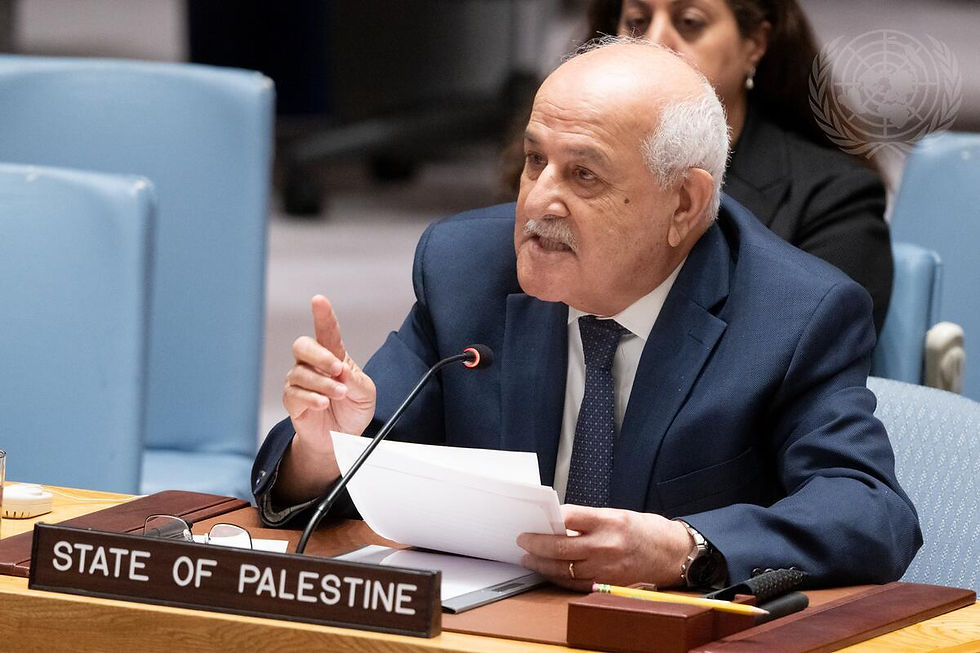 Riyad Mansour, Palestine’s UN Observer, addresses the Security Council on the Middle East and the Palestinian issue.