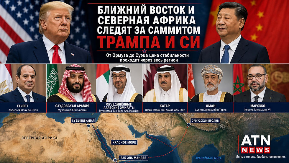 Ближний Восток и Северная Африка следят за саммитом Трампа и Си через реальные точки давления региона: Ормузский пролив, Баб-эль-Мандеб, Красное море, Суэцкий канал, безопасность Персидского залива, энергетические рынки и растущее экономическое присутствие Китая. Для региона стабильность — не лозунг, а цена сохранения торговли, энергопотоков и национальных интересов.