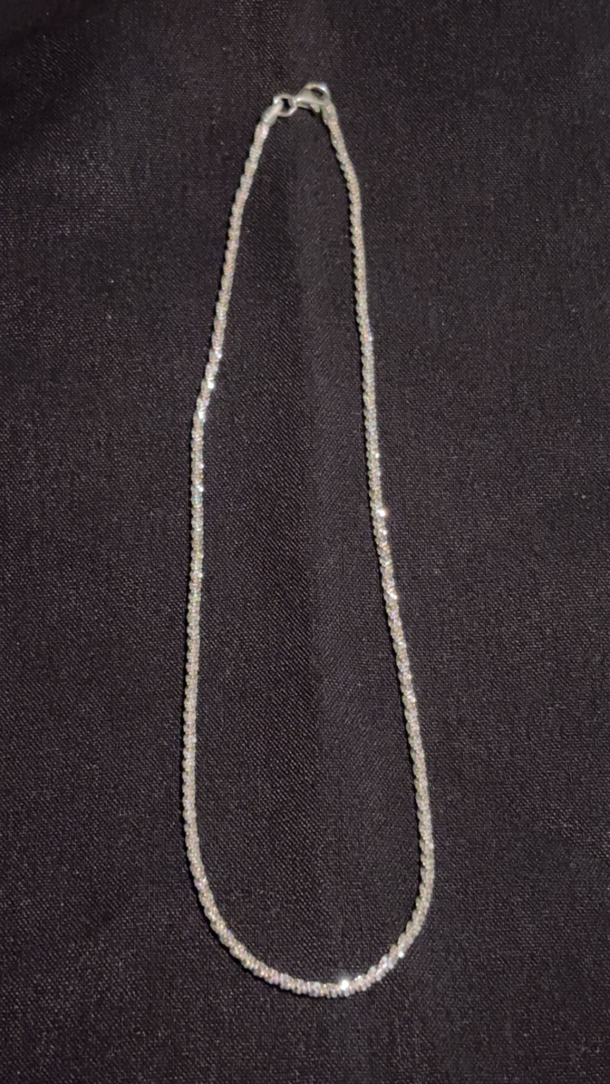 20 inch   1.5mm Silver Rope Necklace