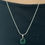 Thumbnail: Emerald CZ pushback earrings with pendant and a 20 inch chain 