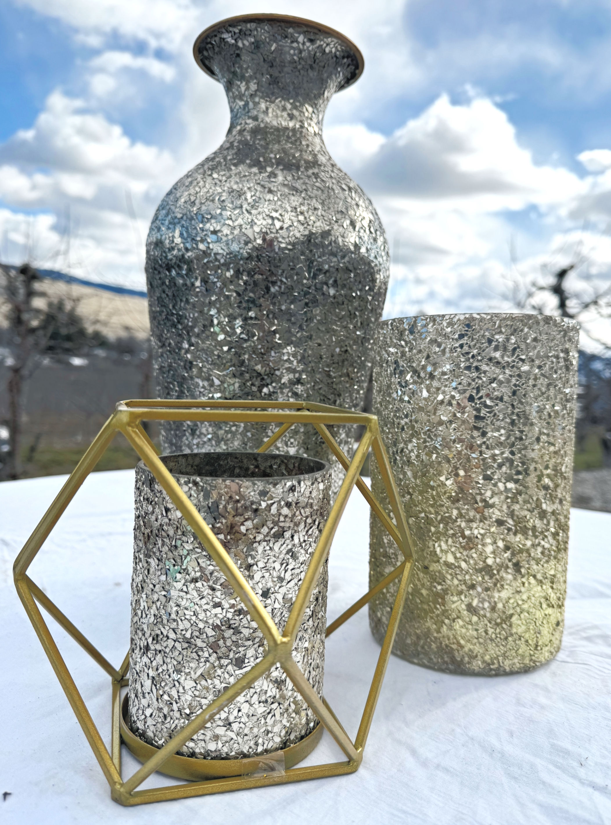 Gold Vase Set of 3