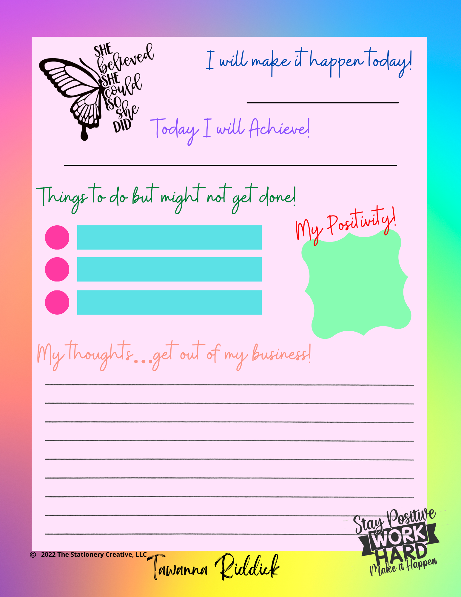 Make It Happen Notepad