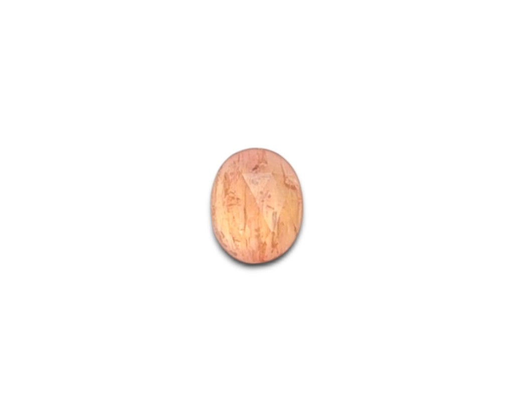 Peach Imperial Topaz Cabochon Rose Cut - 10 x 8 x 4.4 mm