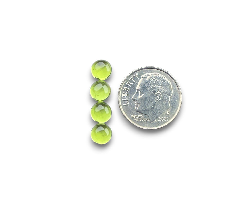 Thumbnail: Peridot Cabochons Smooth Cut - 6mm Round