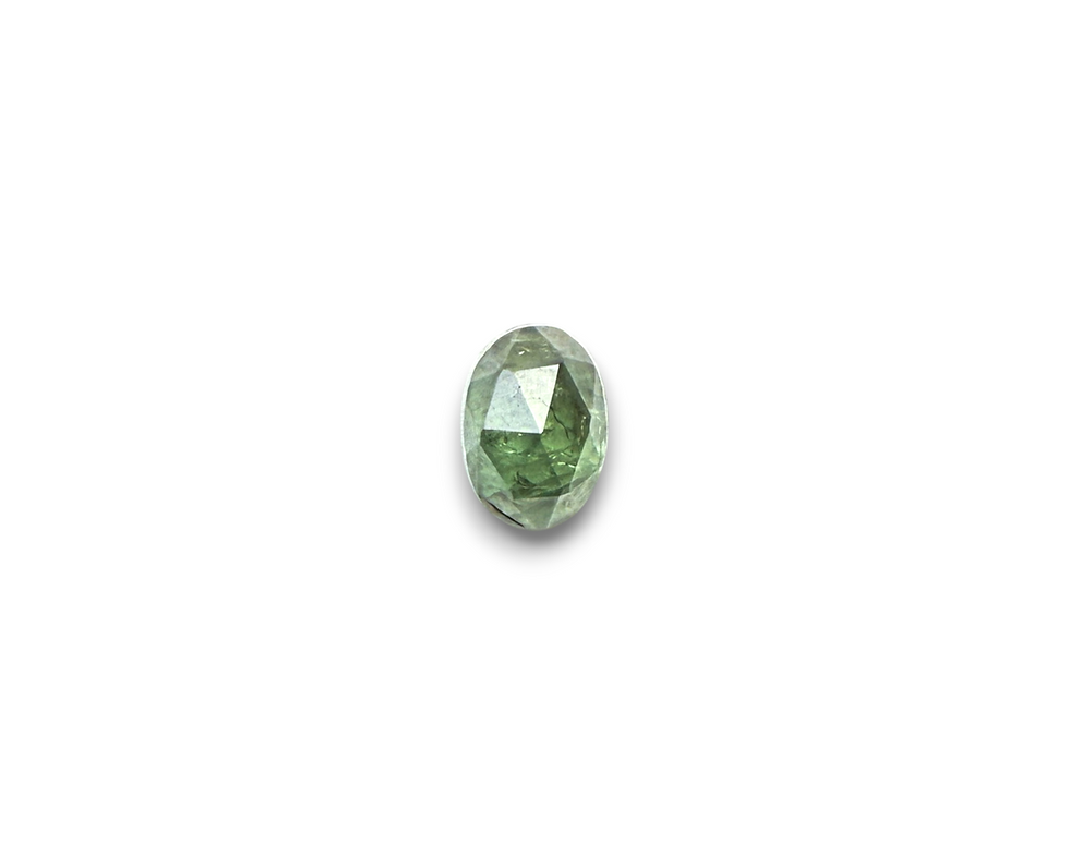 Australian Parti Sapphire Green Cabochon Rose Cut - 6.7 x 4.7 x 3.5 mm