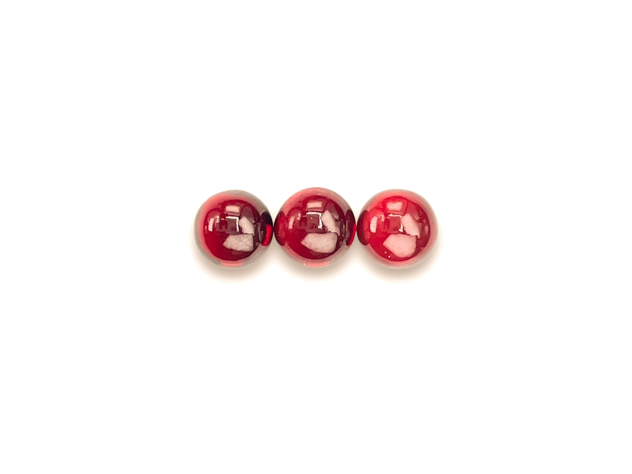 Mozambique Garnet Cabochons Smooth Cut - 8mm Round