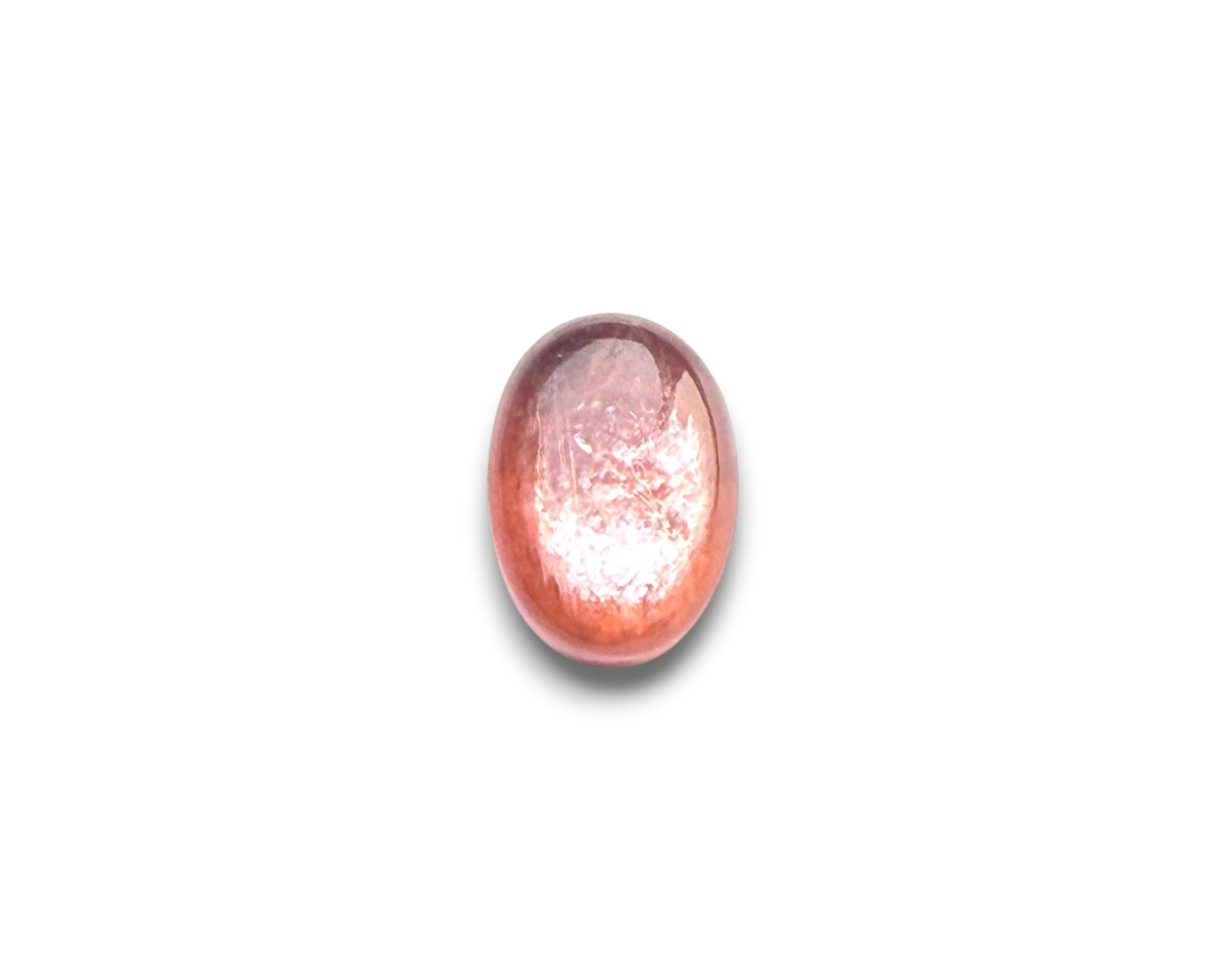 Coral Peach Lepidolite Cabochon Smooth Cut - 18mm Oval