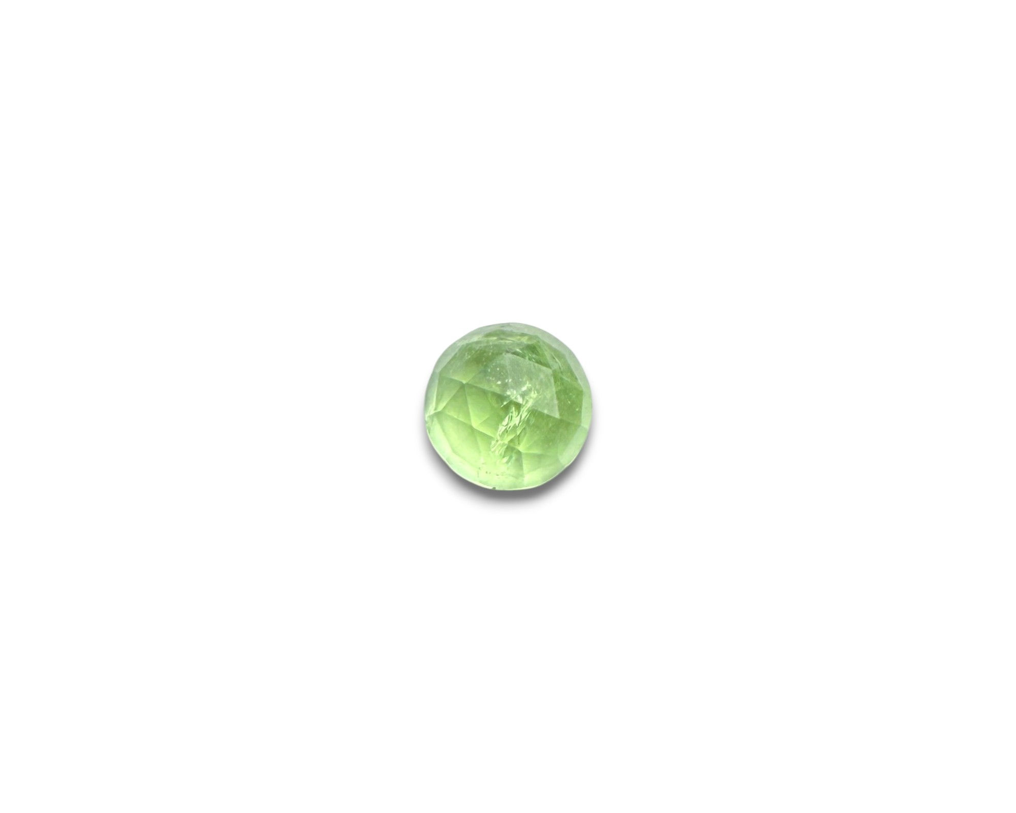 Spring Green Peridot Cabochon Rose Cut - 10mm Round