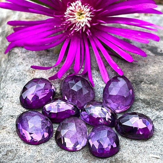 amethyst rose cuts Lucidity Gemstones