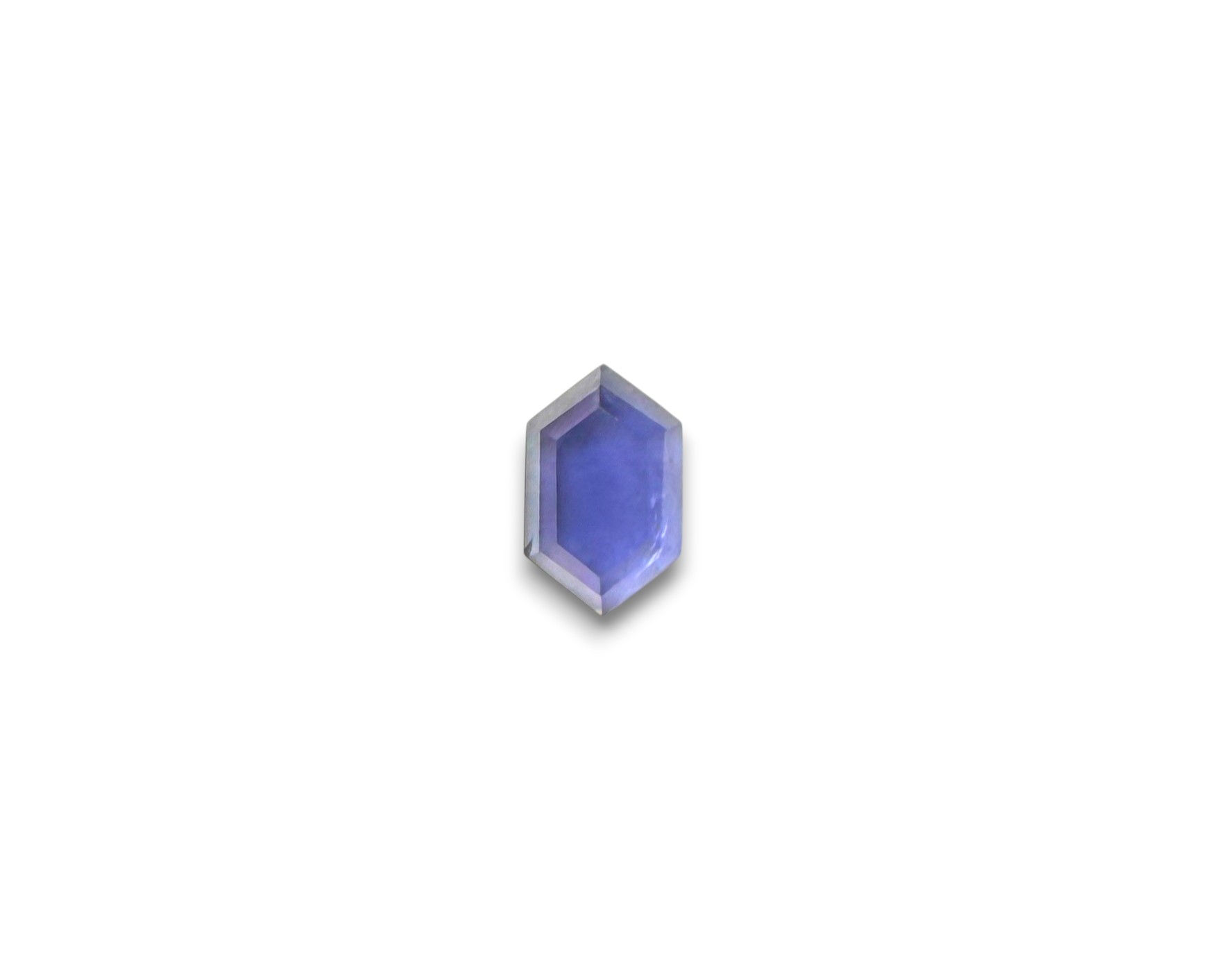 Iolite Flat Top Elongated Hexagon - 11 x 7 x 4 mm