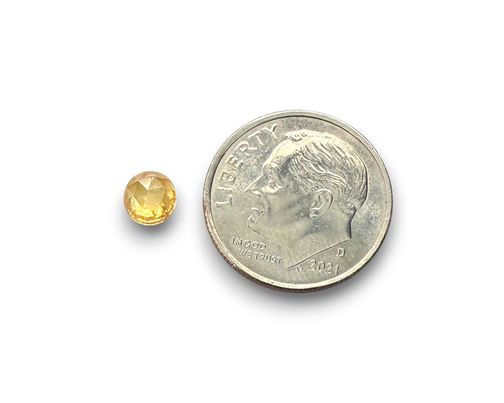 Thumbnail: Golden Sapphire Rose Cut Round - 5 mm