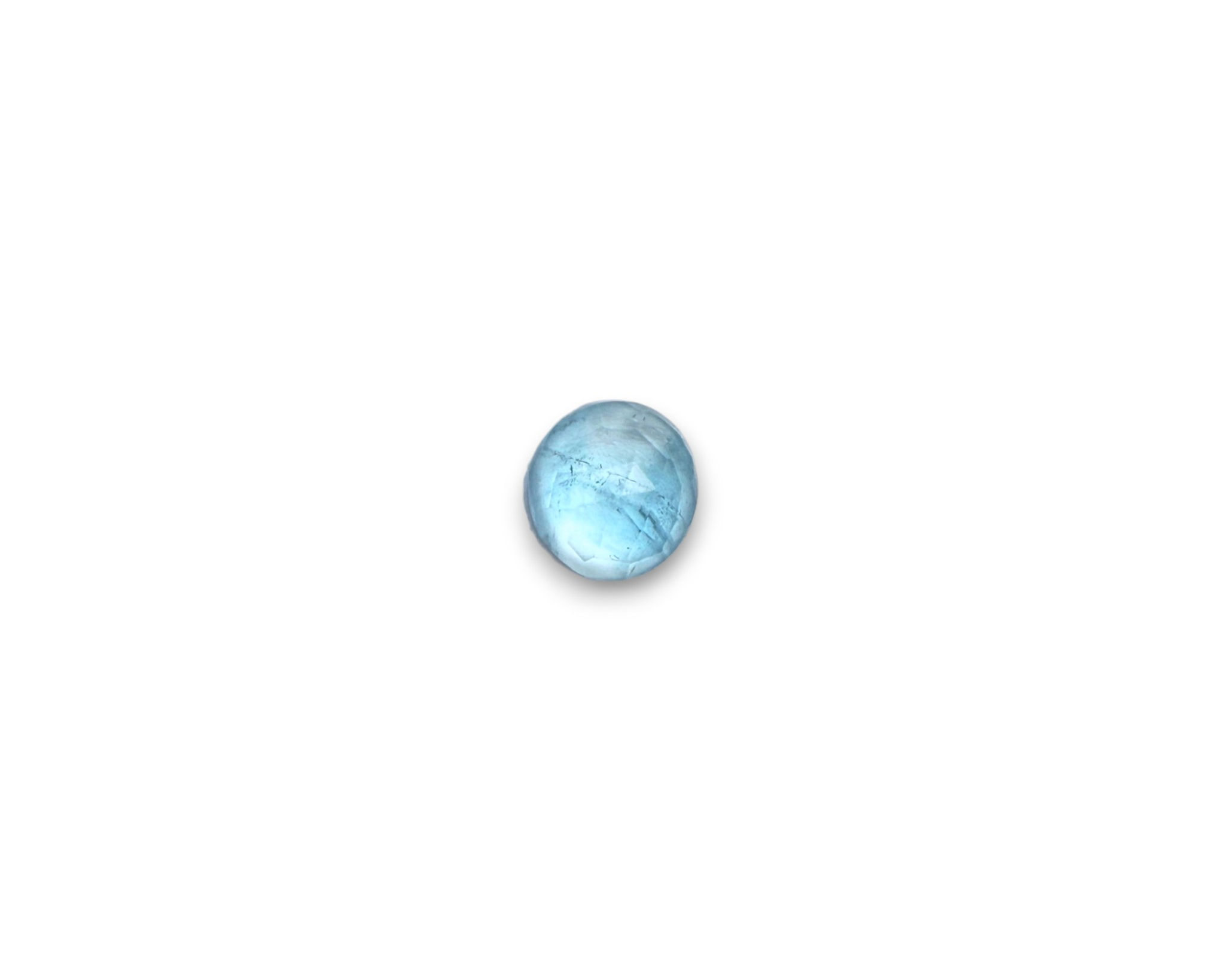 Santa Maria Aquamarine Cabochon Rose Cut - 8mm Round
