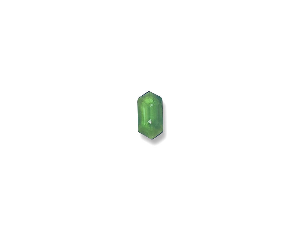 Green Tourmaline Elongated Hexagon - 10mm