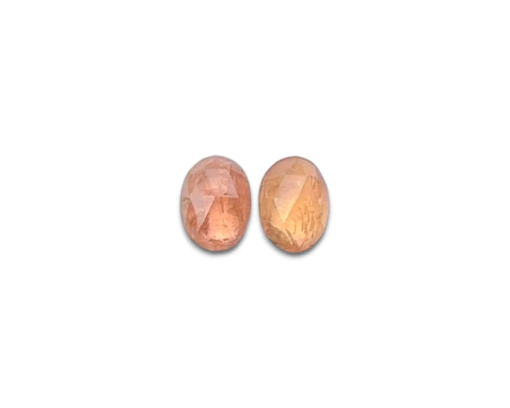 Pink-Peach Imperial Topaz Rose Cut - 9.7 x 7.1 x 4.3 mm (Almost Perfect)