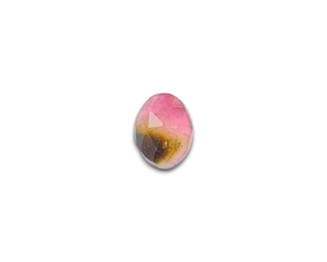 Watermelon Tourmaline Rose Cut - 8.4 x 6.6 x 3.4 mm