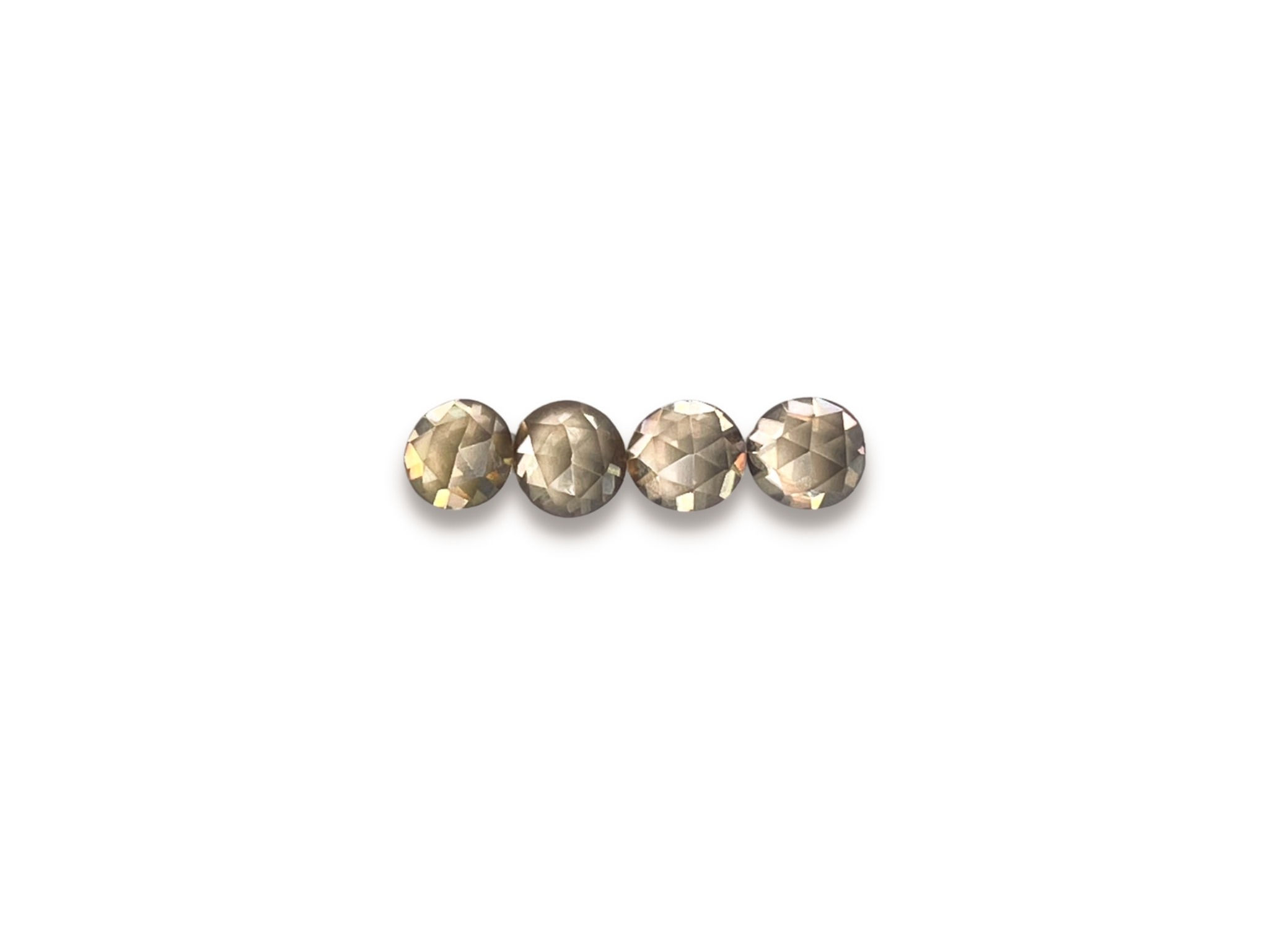 Beige Champagne Zircon Cabochons Rose Cut - 5.5 to 5.9 mm
