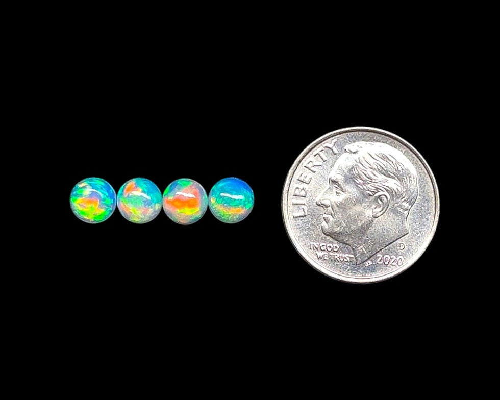 Thumbnail: Ethiopian Opal Cabochons Smooth Cut  - 5mm Round