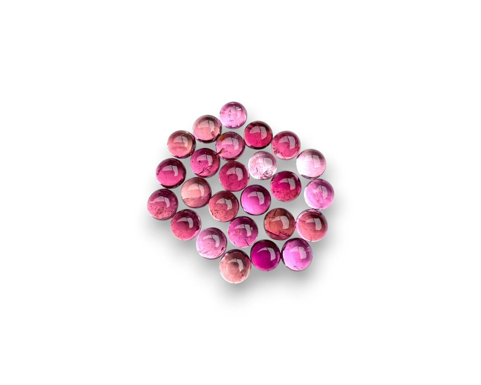 Pink Tourmaline Cabochons Smooth Cut - 3mm Round