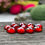Thumbnail: hessonite garnet cabochons rose cut