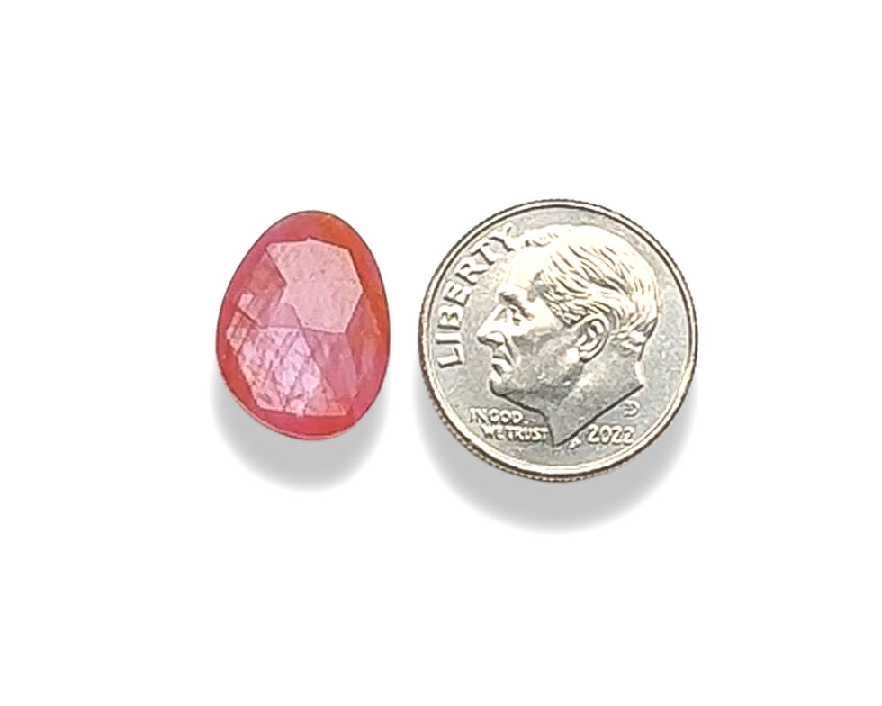 Thumbnail: Tulip Sapphire Cabochons Rose Cut - 13.5 to 14.5 mm