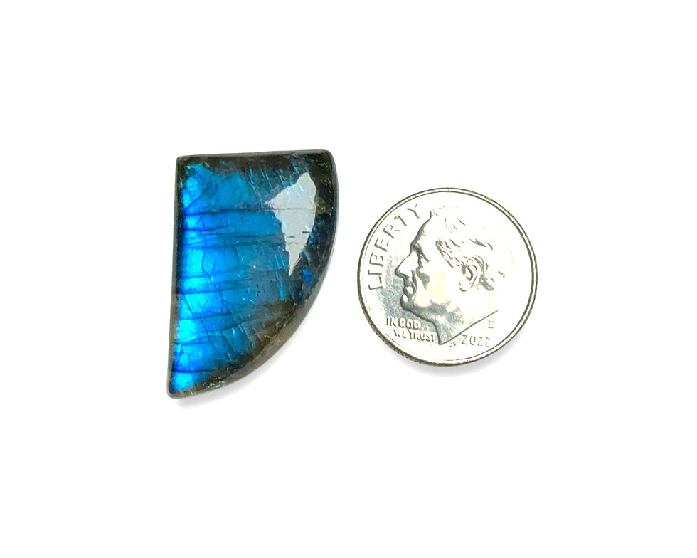 Thumbnail: Blue Labradorite Smooth Cabochon - 23.7 x 16.3 x 6.7 mm