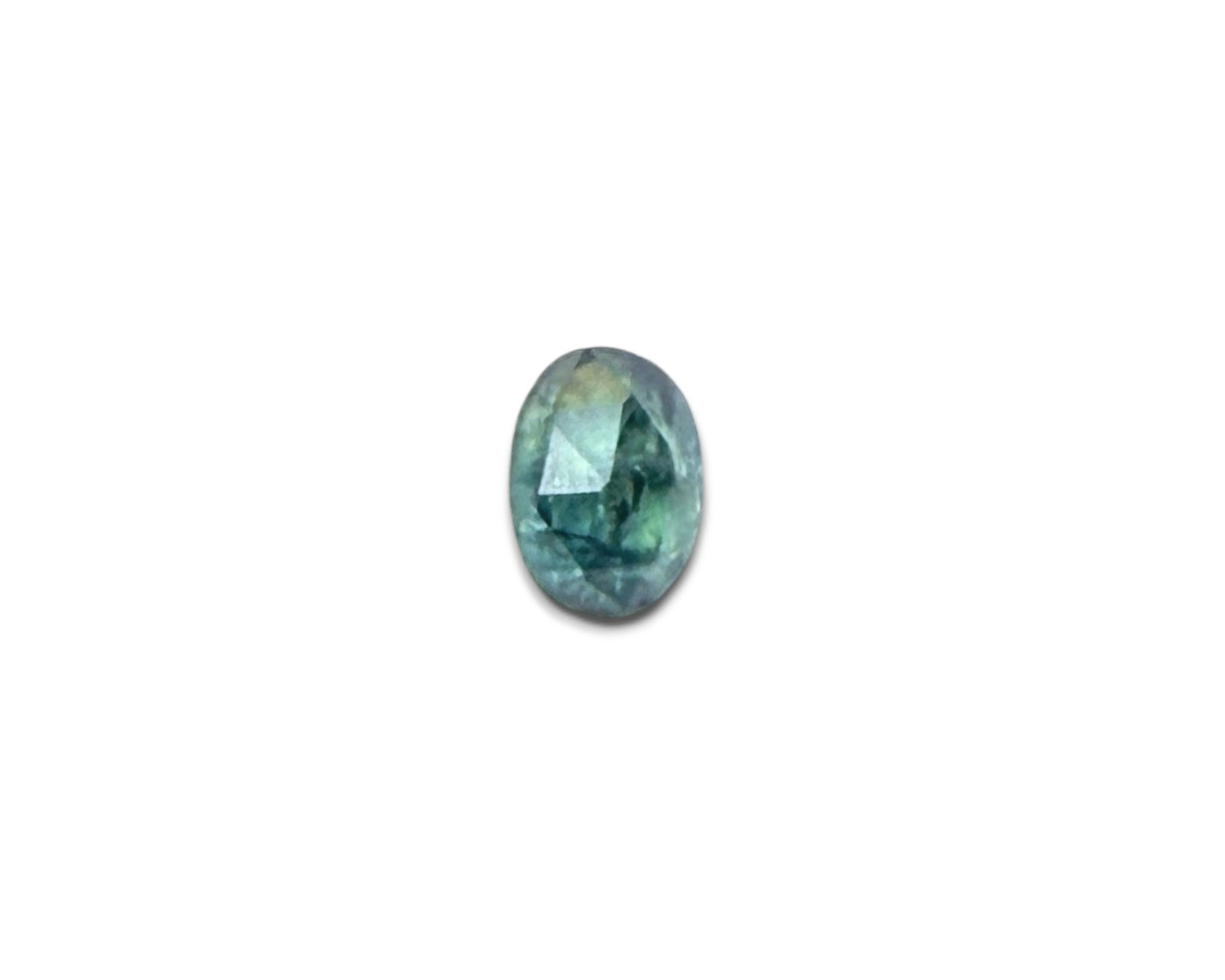 Australian Teal Parti Sapphire Rose Cut - 6.7 x 4.8 x 3.1 mm