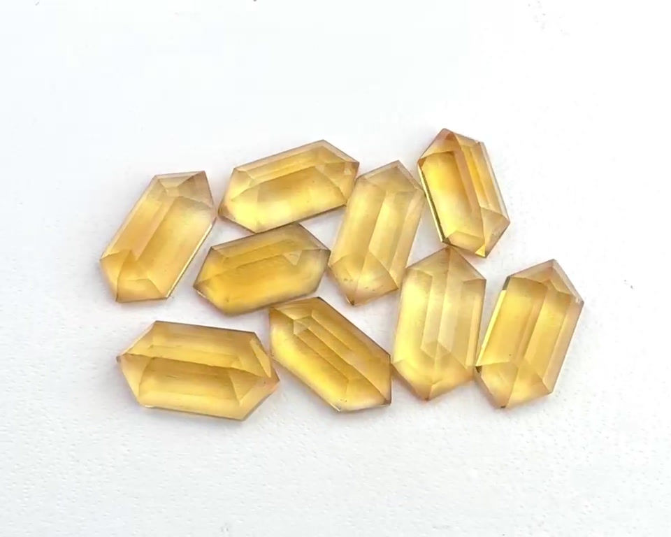 Thumbnail: Citrine Prism Elongated Hexagon - 12 to 13 mm