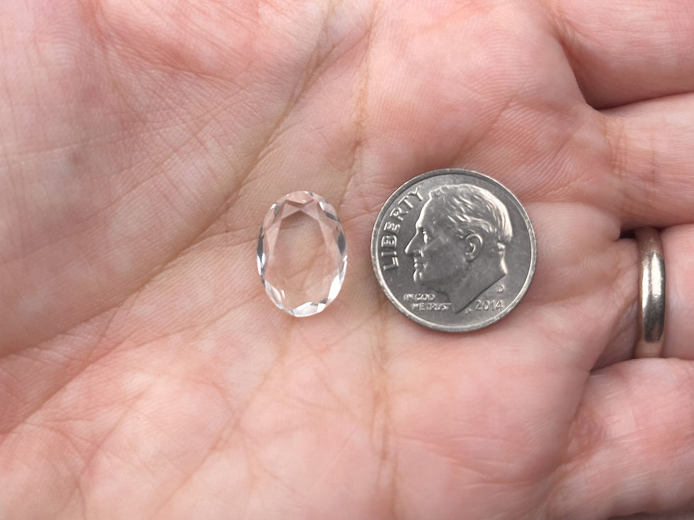 Thumbnail: Quartz Portrait Cut Oval - 13.7 x 10 mm