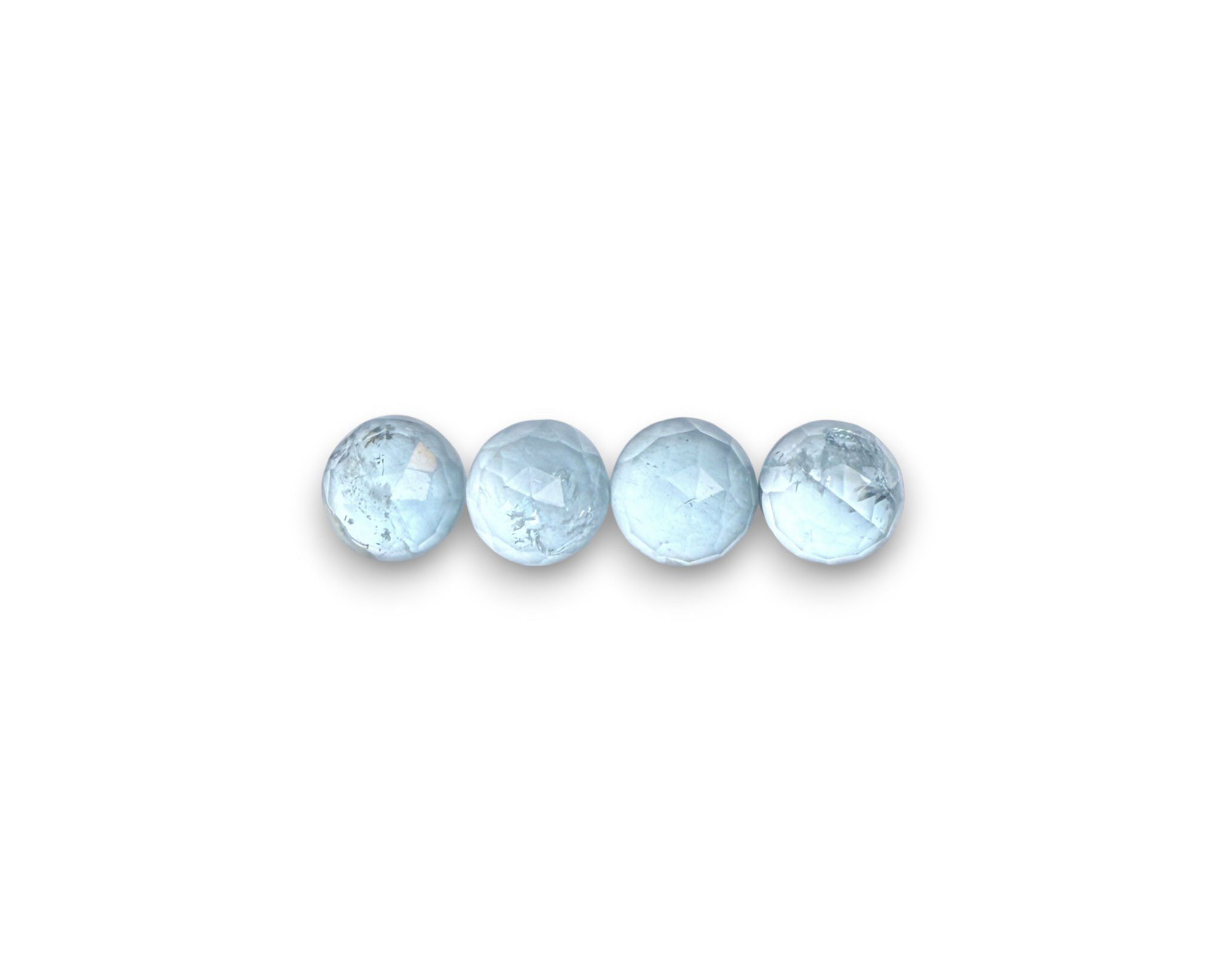 Aquamarine Cabochons Rose Cut - 7mm Round
