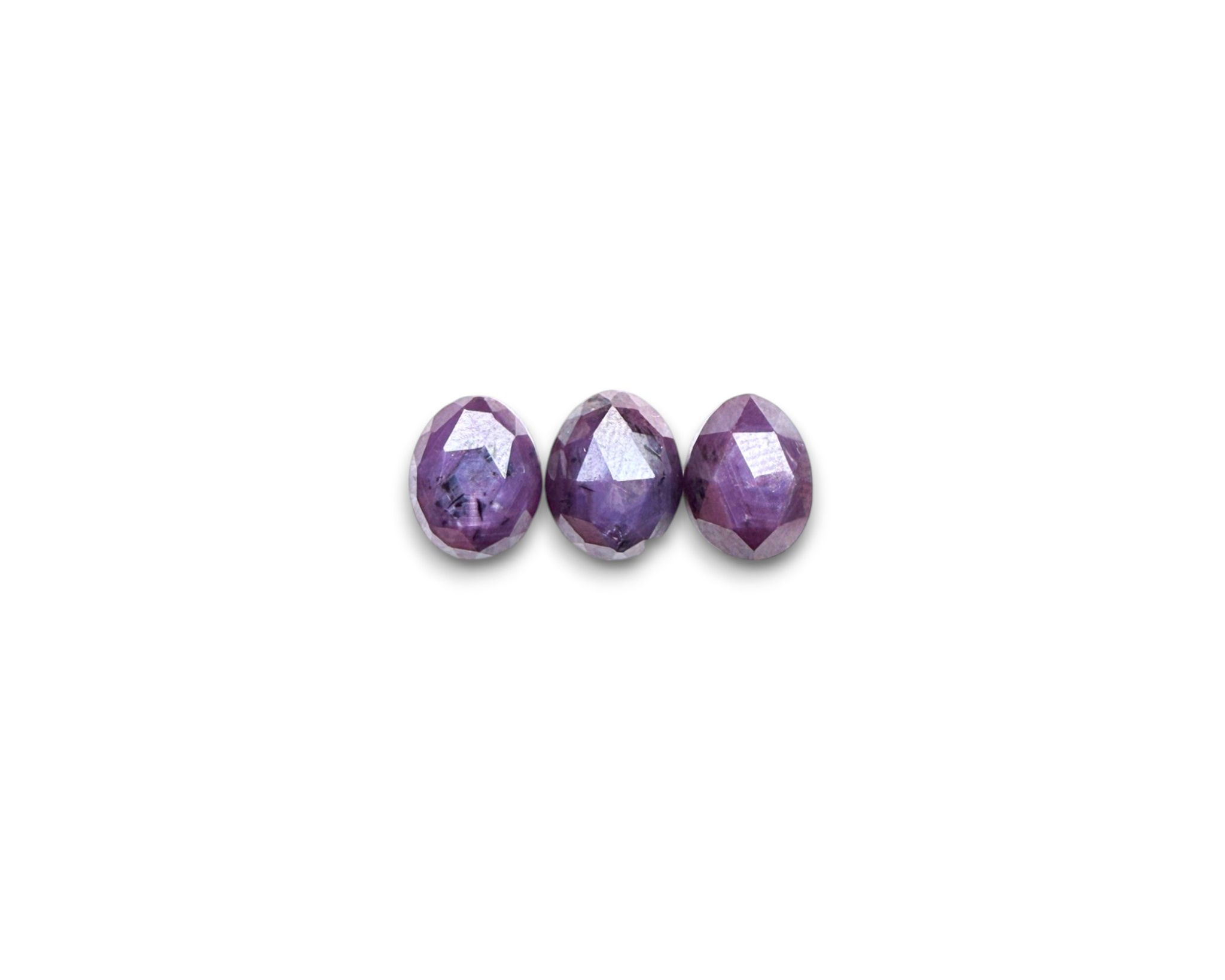 Purple Sapphire Cabochons Rose Cut - 8 to 9 mm